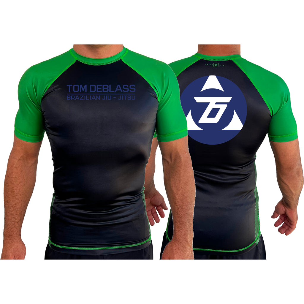 Tom DeBlass All Black Ranked Short Sleeve Rash Guards  #8003