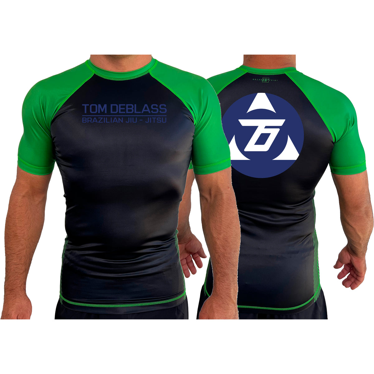 Tom DeBlass All Black Ranked Short Sleeve Rash Guards  #8003