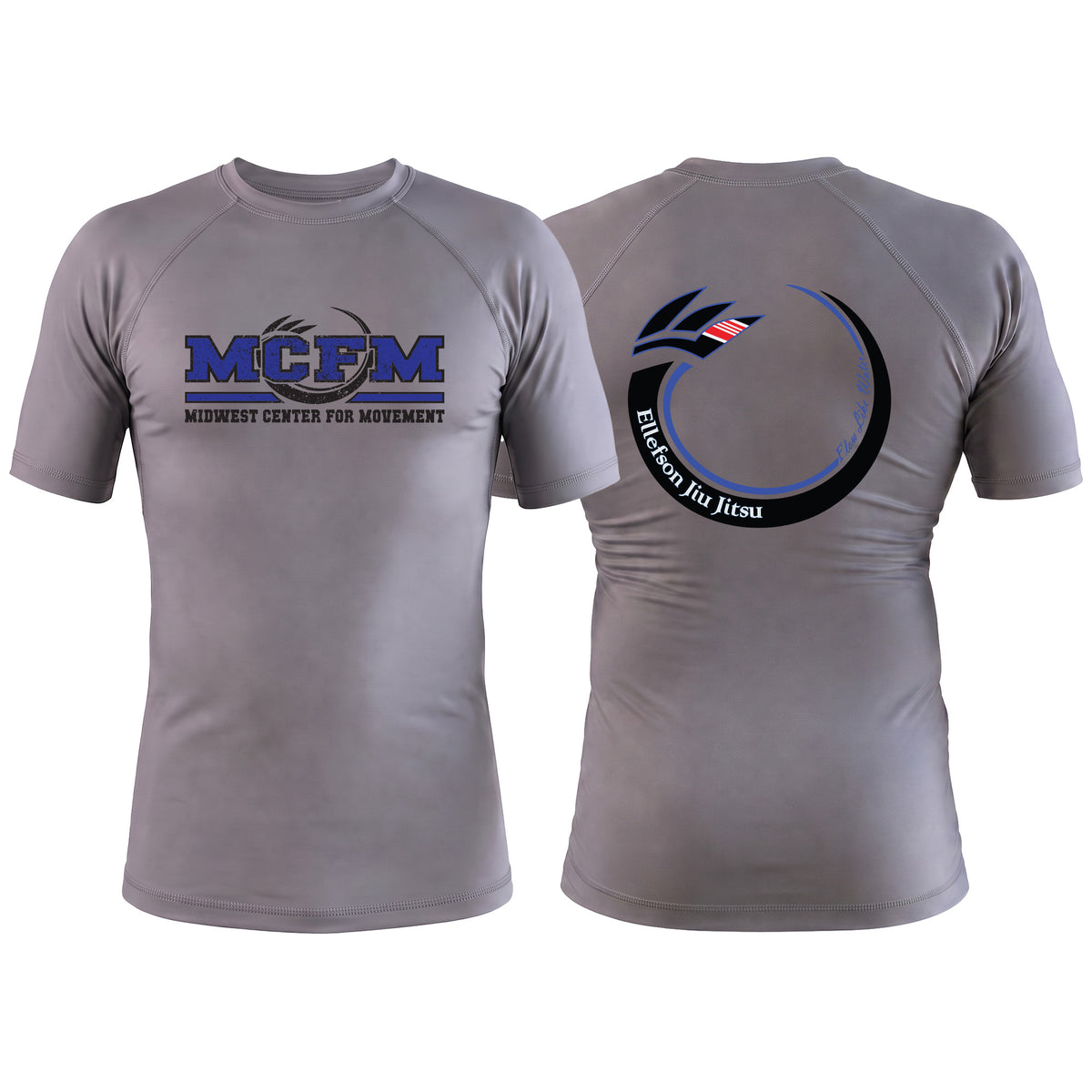Gray Gray Custom Rash Guards Short Sleeve