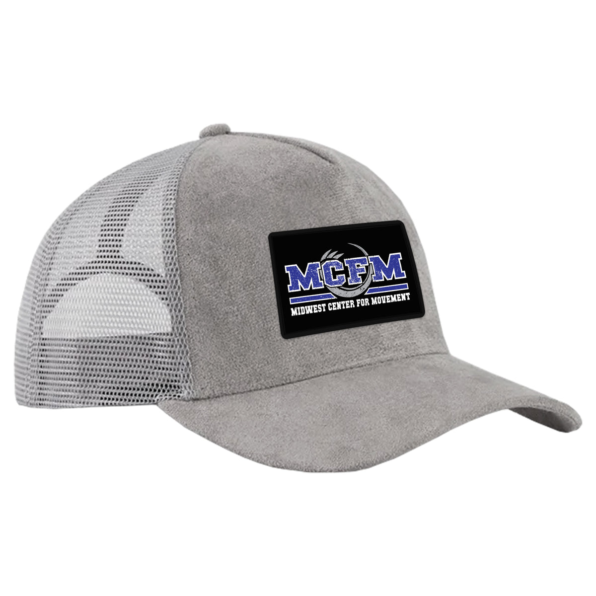 Gray Academy Suede Trucker Hat