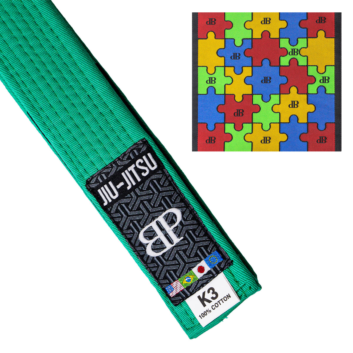 Break Point Jiu-Jitsu Autism Awareness Belt - AVAILABLE IN ALL COLORS