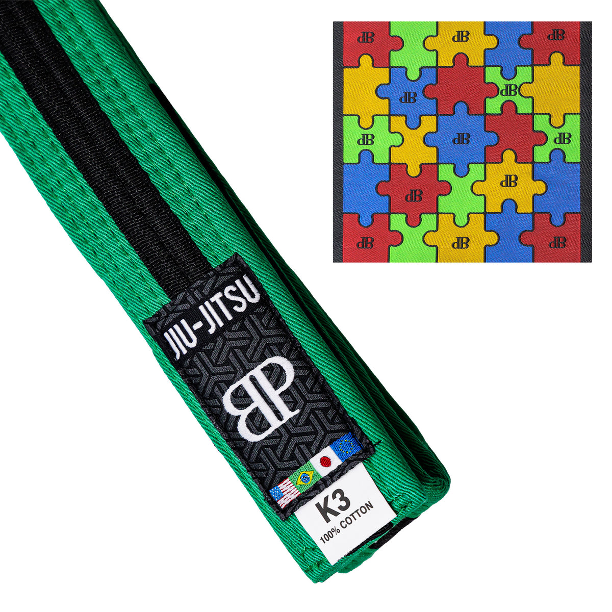 Break Point Jiu-Jitsu Autism Awareness Belt - AVAILABLE IN ALL COLORS