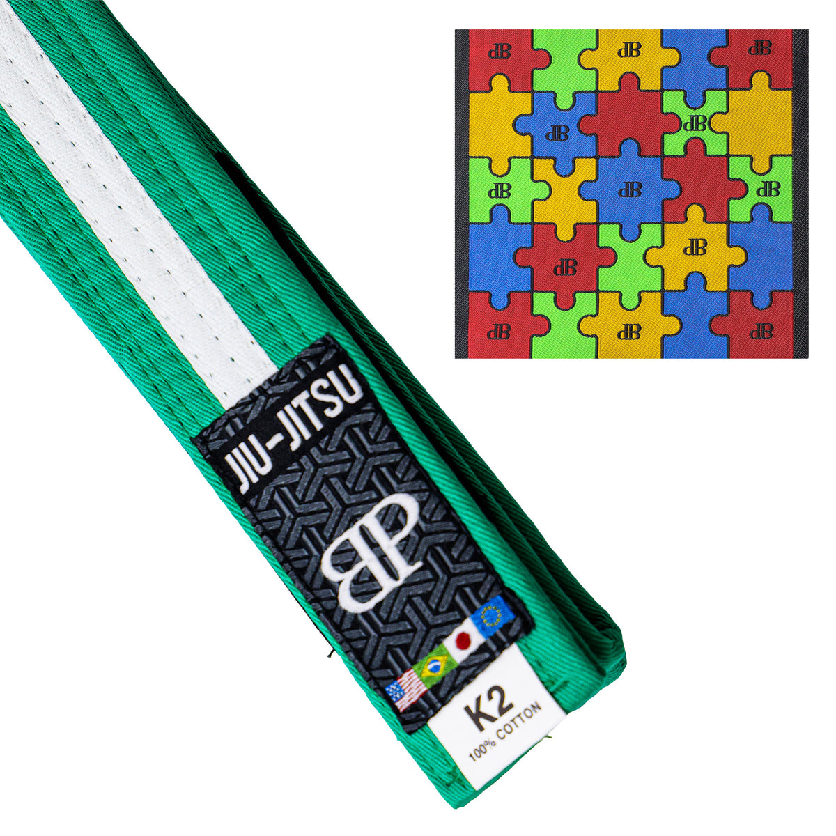Break Point Jiu-Jitsu Autism Awareness Belt - AVAILABLE IN ALL COLORS