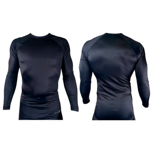 Ares BJJ Official All Black Custom Rash Guards Long Sleeves