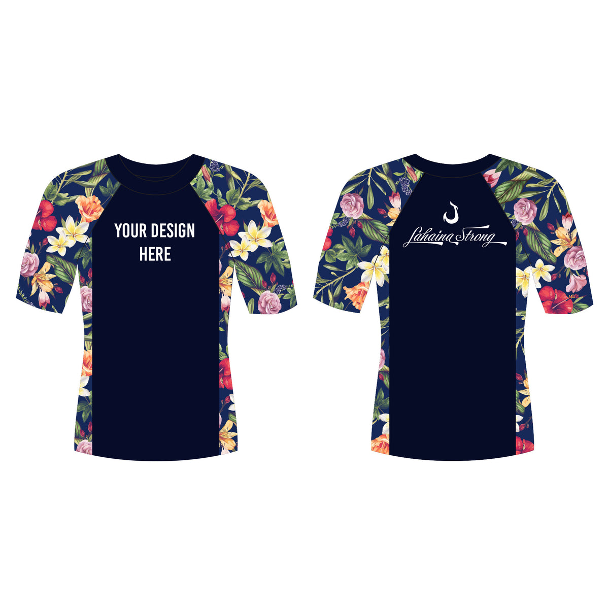 Break Point Short Sleeve Maui Rashguard (Navy Blue)