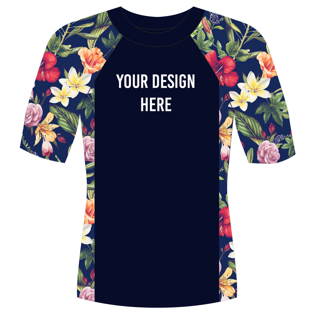 Break Point Short Sleeve Maui Rashguard (Navy Blue)
