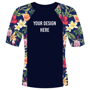 Break Point Short Sleeve Maui Rashguard (Navy Blue)