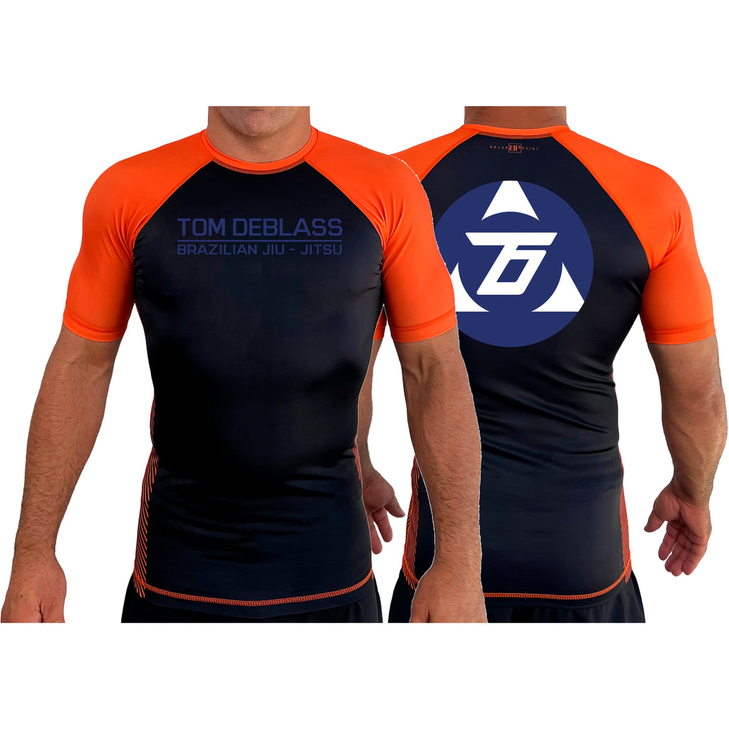 Tom DeBlass All Black Ranked Short Sleeve Rash Guards  #8003