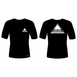 One Way Collection Rash Guards Short Sleeves All Black