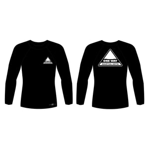One Way Collection Rash Guards Long Sleeves All Black