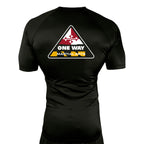 One Way Maryland All Black Rash Guards Short Sleeves