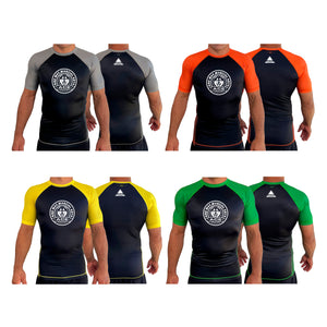One Way ACE KIDS All Black Ranked Short Sleeve Rash Guards