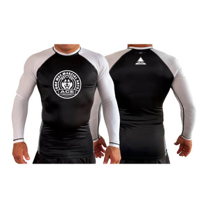 One Way ACE All Black Ranked Long Sleeve Rash Guards