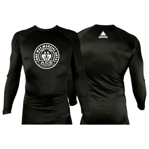 One Way ACE All Black Custom Rash Guards Long Sleeves