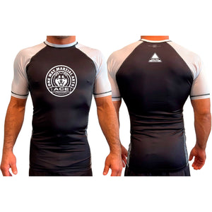 One Way ACE All Black Ranked Short Sleeve Rash Guards