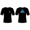 One Way All Black Rash Guards Short Sleeves - Blue Logo