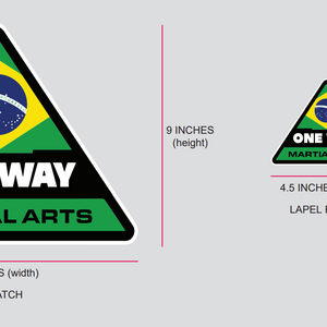 One Way Martial Arts Brazil Loose Patch Set