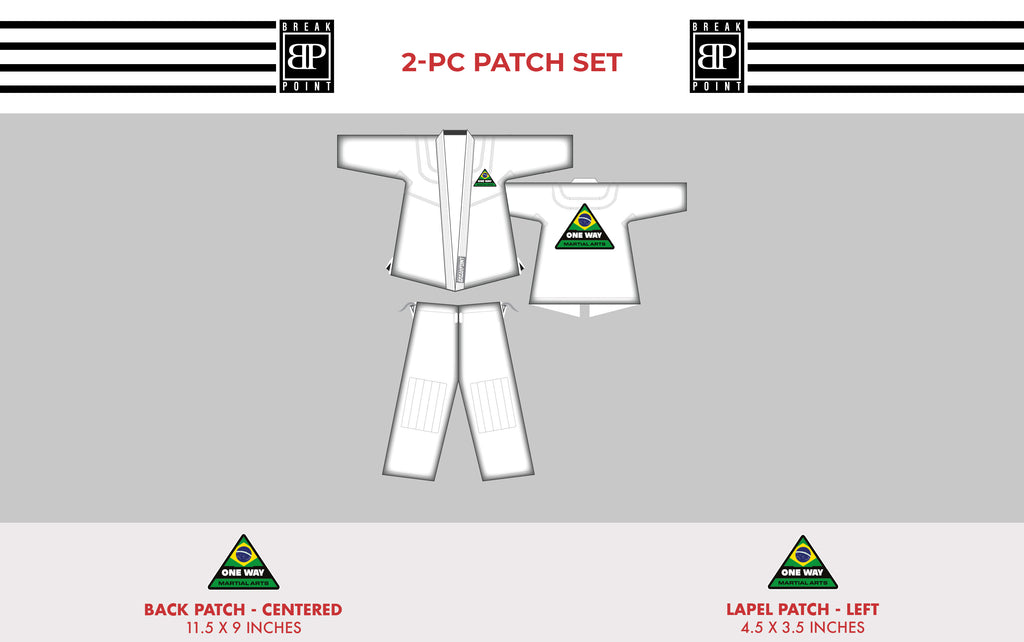 One Way Martial Arts Brazil Loose Patch Set