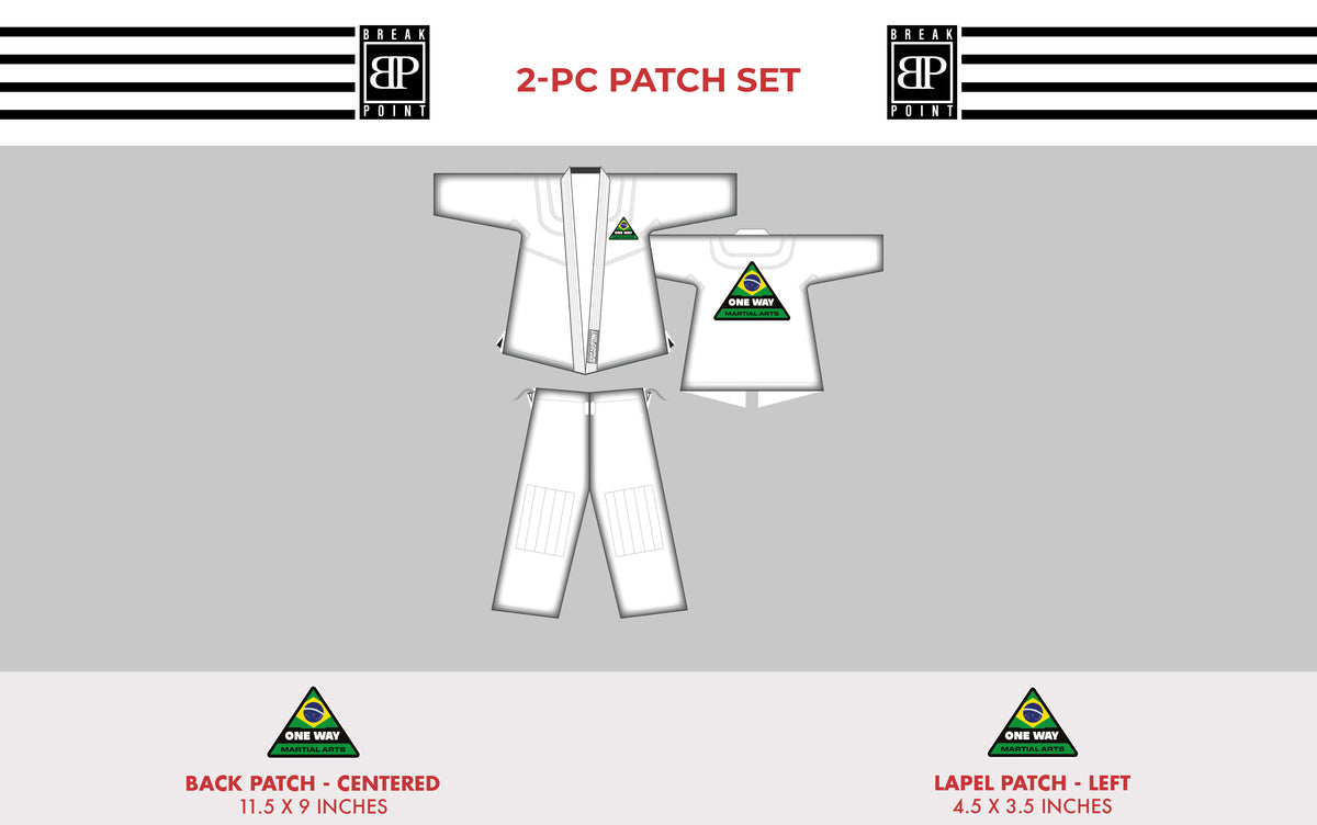 One Way Martial Arts Brazil Loose Patch Set