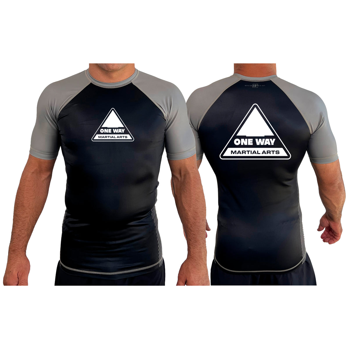 One Way Original All Black Ranked KIDS Rash Guards Short Sleeves