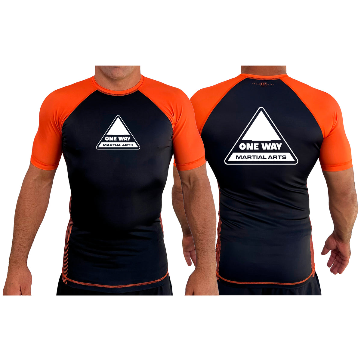 One Way Original All Black Ranked KIDS Rash Guards Short Sleeves