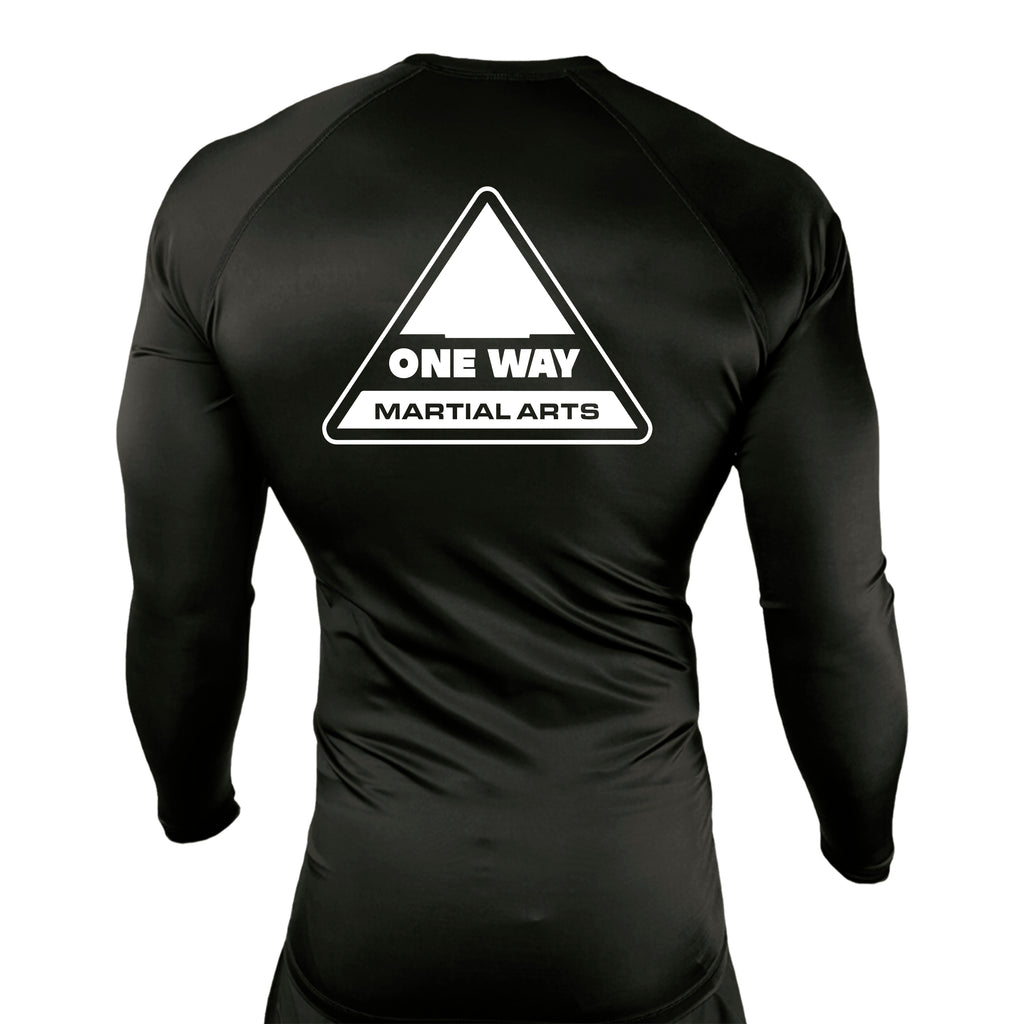 One Way Original All Black Rash Guards Long Sleeve