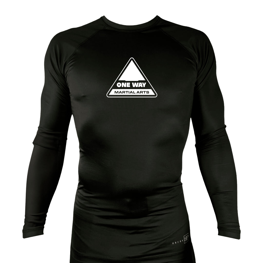 One Way Original All Black Rash Guards Long Sleeve