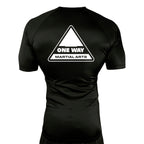 One Way Original All Black Rash Guards Short Sleeve