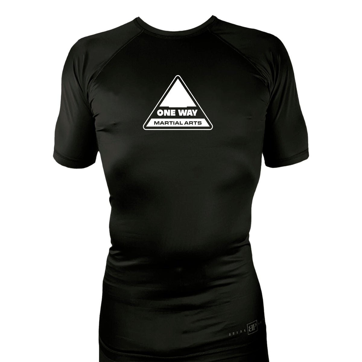One Way Original All Black Rash Guards Short Sleeve