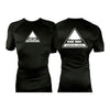 One Way Original All Black Rash Guards Short Sleeve