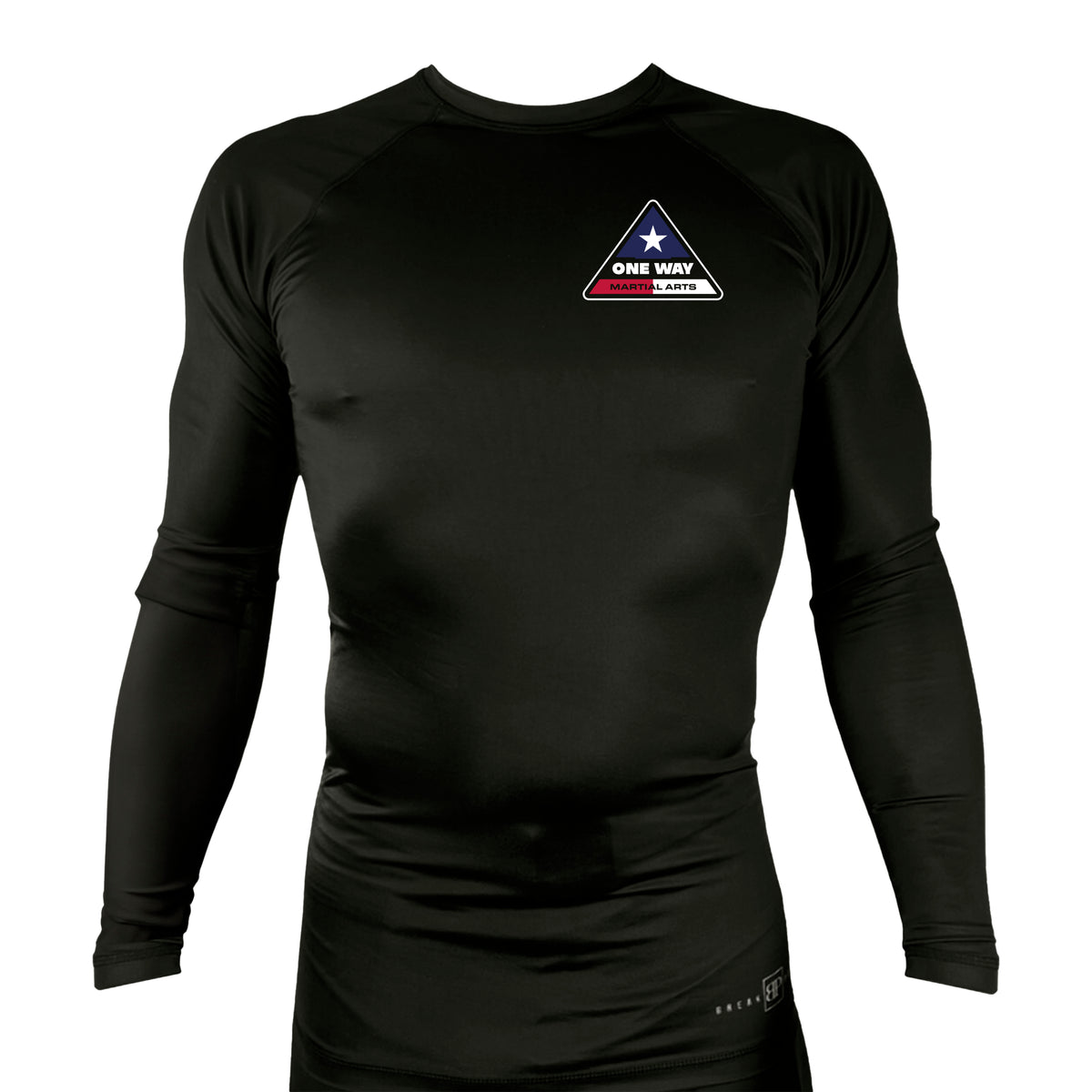 One Way Texas All Black Rash Guards Long Sleeves