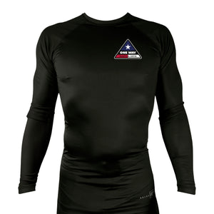 One Way Texas All Black Rash Guards Long Sleeves