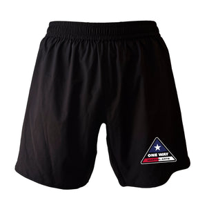 One Way Texas All Black Shorts 2.0