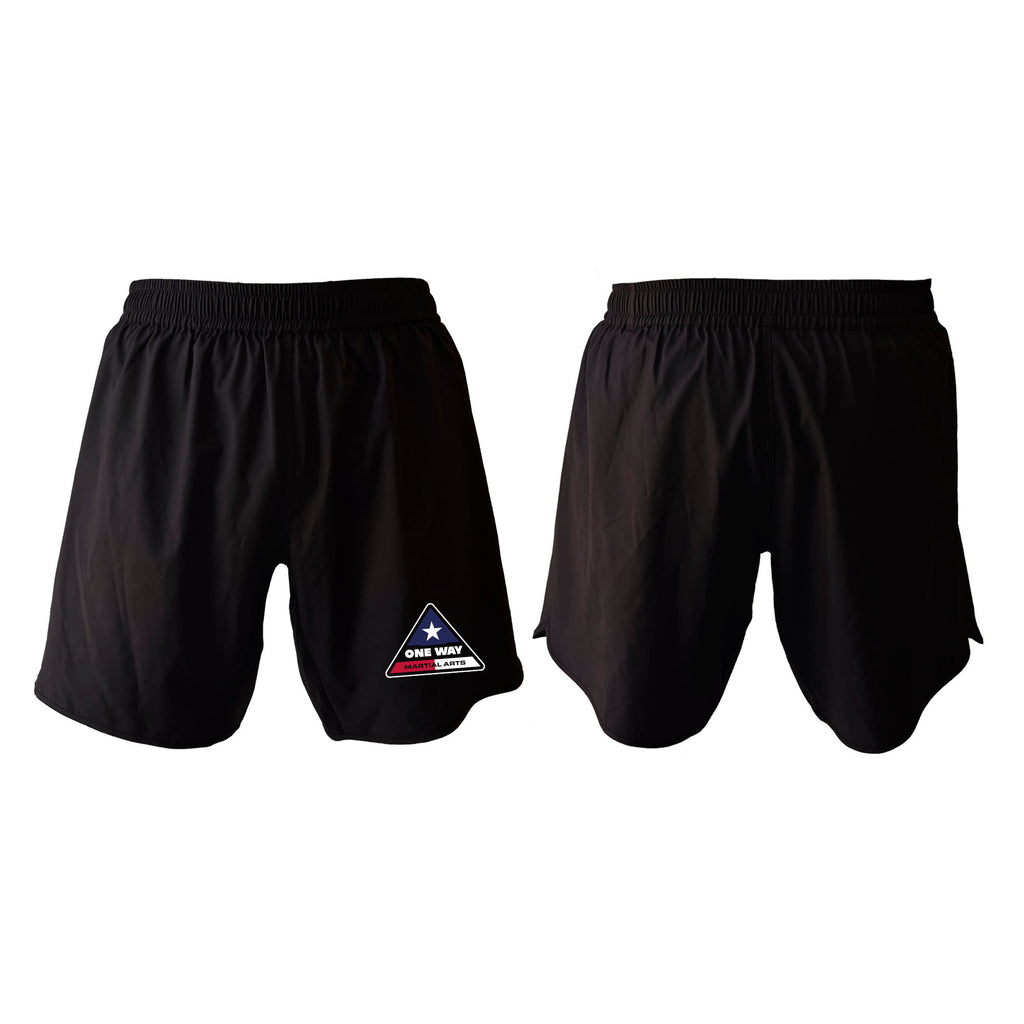 One Way Texas All Black Shorts 2.0