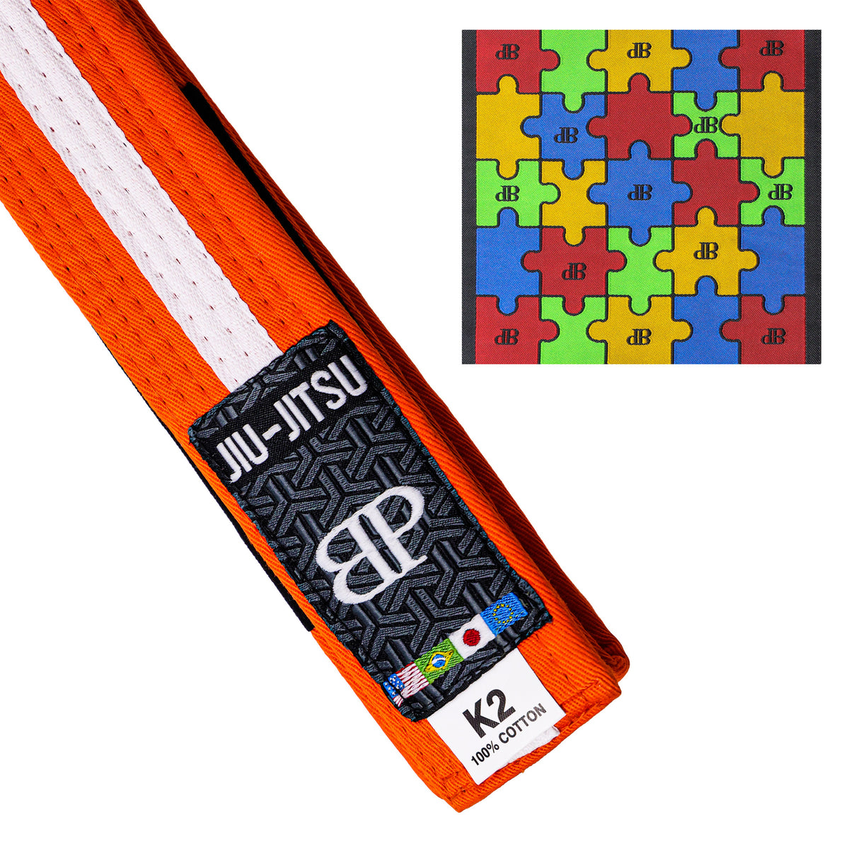 Break Point Jiu-Jitsu Autism Awareness Belt - AVAILABLE IN ALL COLORS