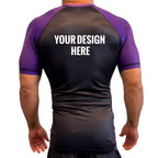 All Black Ranked Short Sleeve Rash Guards