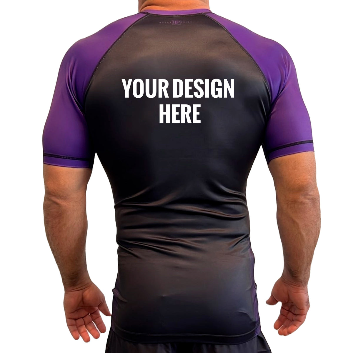 All Black Ranked Short Sleeve Rash Guards