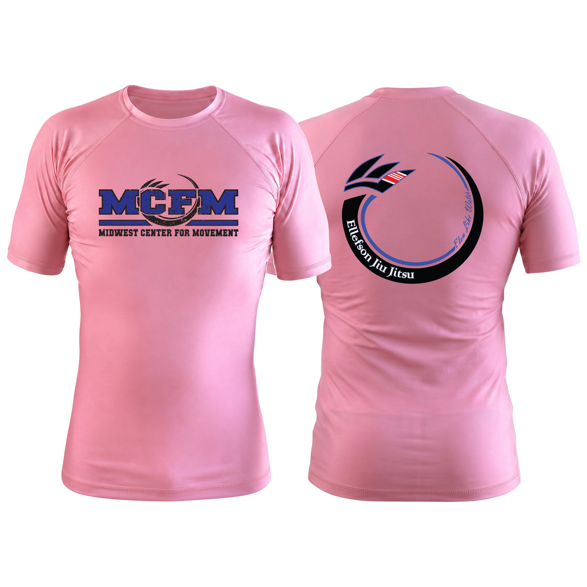 Pink Pink Custom Rash Guards Short Sleeve