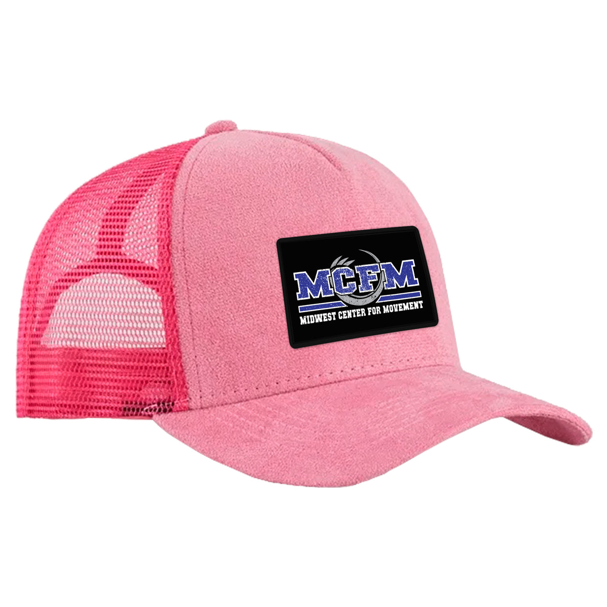 Pink Academy Suede Trucker Hat