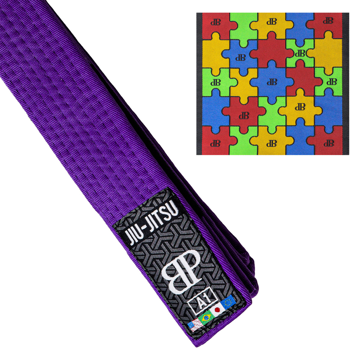 Break Point Jiu-Jitsu Autism Awareness Belt - AVAILABLE IN ALL COLORS