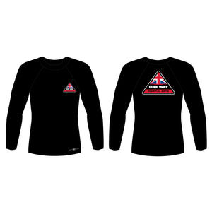 One Way Hawaiian All Black Rash Guards Long Sleeves
