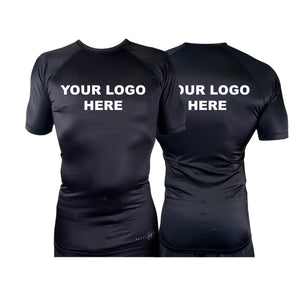 Academy Rash Guards Short Sleeves All Black