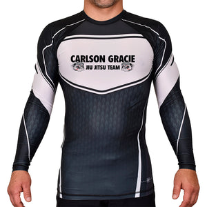 Carlson Gracie Long Sleeves Team Rashguard (Black/White)
