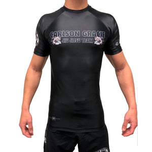 Carlson Gracie Original Rash Guard Black Short Sleeve