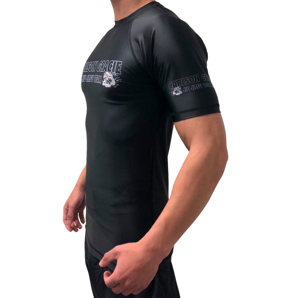 Carlson Gracie Original Rash Guard Black Short Sleeve