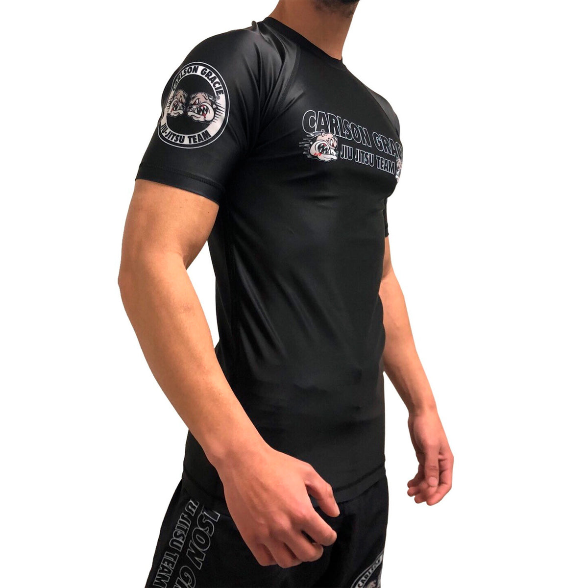 Carlson Gracie Original Rash Guard Black Short Sleeve