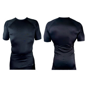 Ares BJJ Official All Black Custom Rash Guards Short Sleeves