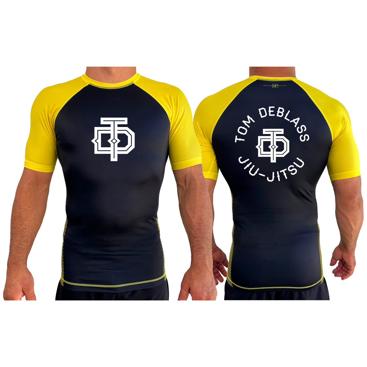 Tom DeBlass Association All Black Ranked Short Sleeve Rash Guards
