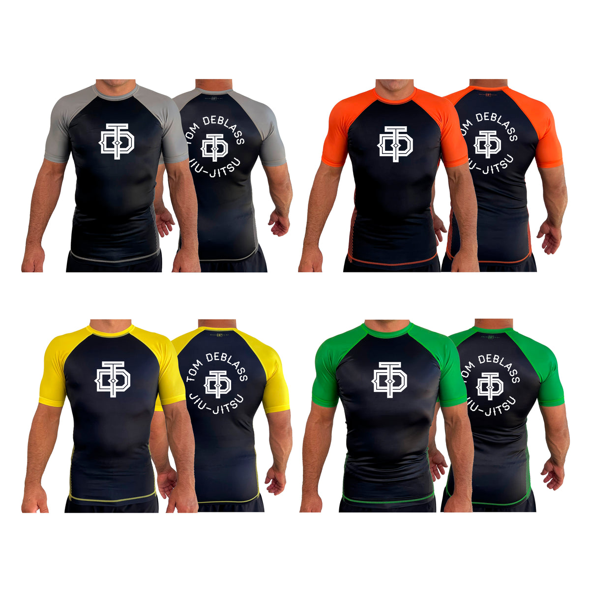 Tom DeBlass Association All Black Ranked Short Sleeve Rash Guards