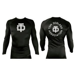Tom DeBlass Association All Black Custom Rash Guards Long Sleeves